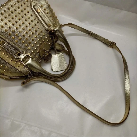 Burberry Gold Studded Blaze Handle Bag Handbag with Strap - Picture 7 of 16